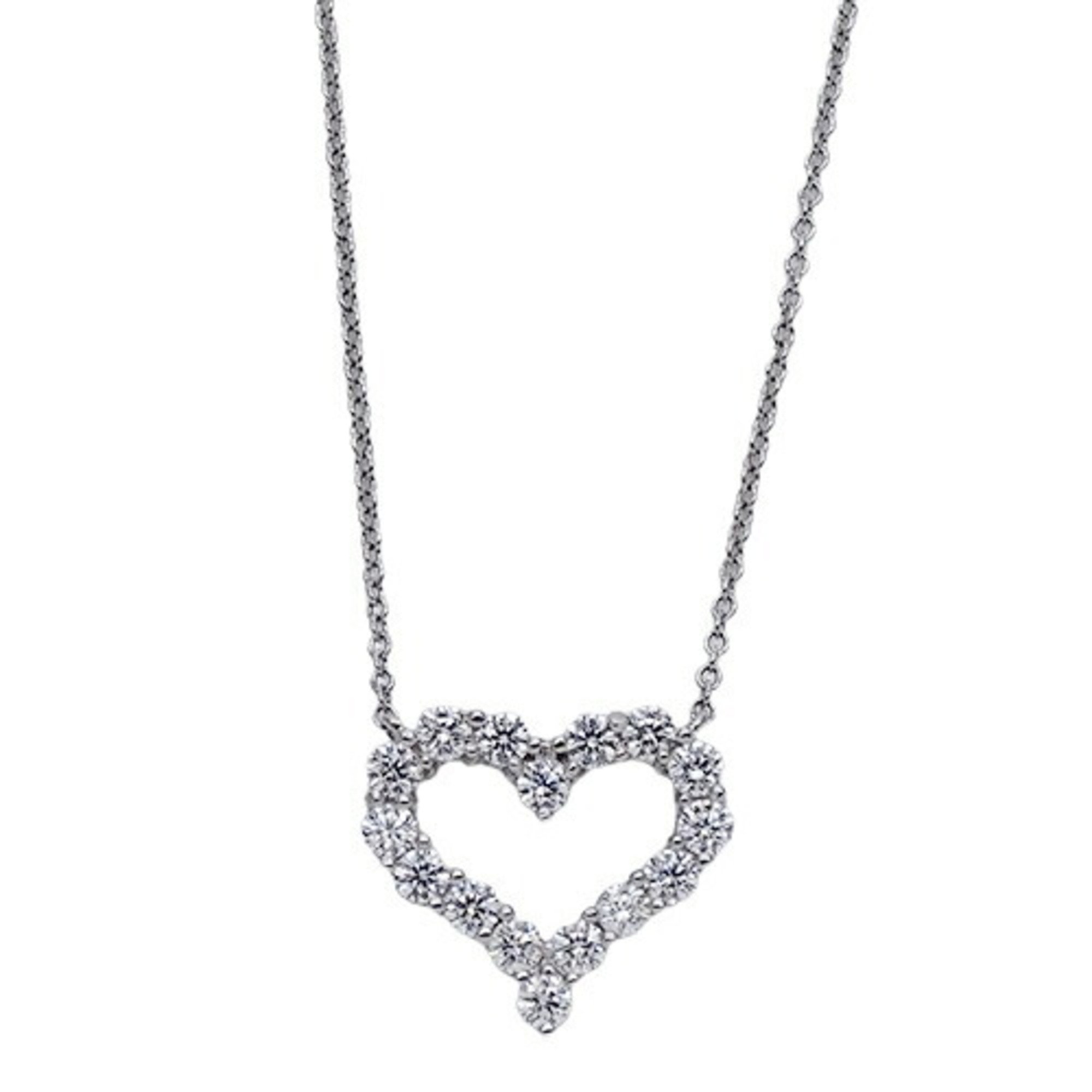 Tiffany & Co. Necklace for Women, Pendant, PT950, Diamond, Sentimental Heart, Small, Platinum