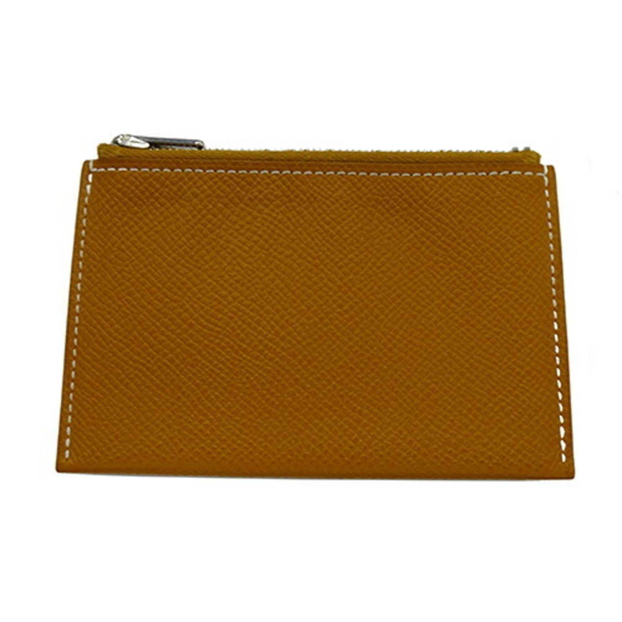 Hermes HERMES Wallet Passant Compact Women's Men's Bi-fold Epsom Leather Toffee X Stamp