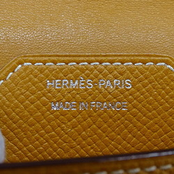 Hermes HERMES Wallet Passant Compact Women's Men's Bi-fold Epsom Leather Toffee X Stamp