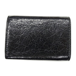 BALENCIAGA Wallet for Women and Men, Tri-fold Leather, DIY METAL, Black, 594312, Compact