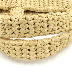 Prada Handbag Small Crochet Tote Bag 1BG422 Natural Raffia Embroidery Triangle Women's PRADA