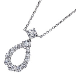 Harry Winston HARRY WINSTON Necklace for Women PT950 Diamond Loop Pendant Medium Platinum PEDPPLMDLP Polished