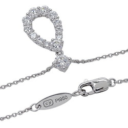 Harry Winston HARRY WINSTON Necklace for Women PT950 Diamond Loop Pendant Medium Platinum PEDPPLMDLP Polished