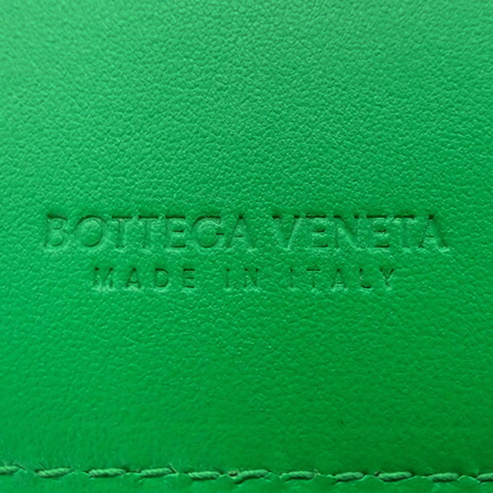 Bottega Veneta Wallet for Women and Men, Small Leather Bi-fold Wallet, Intrecciato, Green, Compact