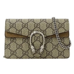 Gucci GUCCI Bag Women's Shoulder Dionysus GG Supreme Super Brown Beige 476432 Chain