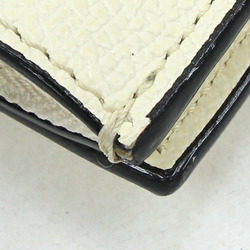 Valextra Bi-fold Wallet Small V9E39 Ivory Leather Compact White Women's