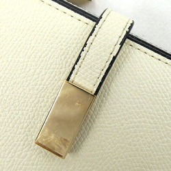 Valextra Bi-fold Wallet Small V9E39 Ivory Leather Compact White Women's