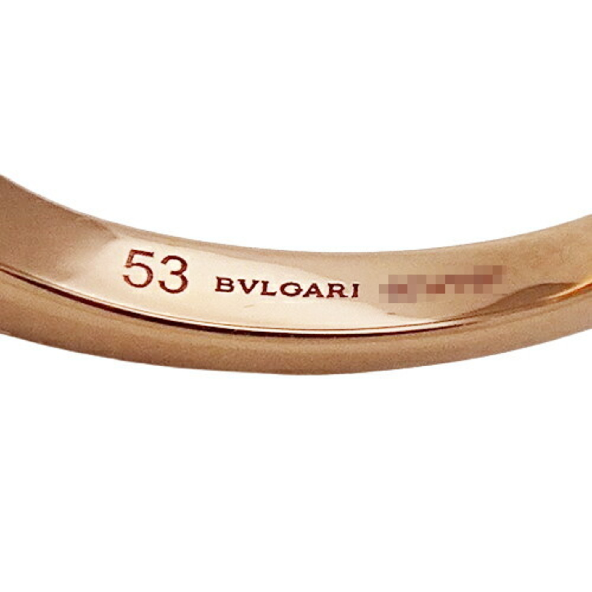 BVLGARI Women's Ring 750PG Diamond Carnelian Diva Dream Pink Gold 356444 #53 Size 12.5 Polished