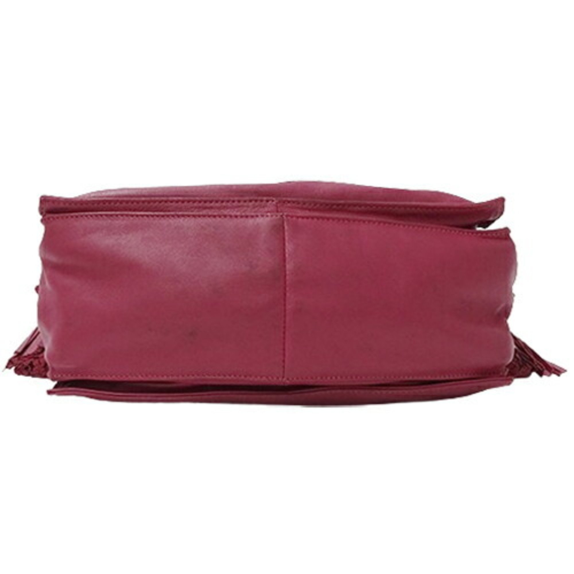 LOEWE Women's Shoulder Bag Flamenco Leather Wine Red Magenta