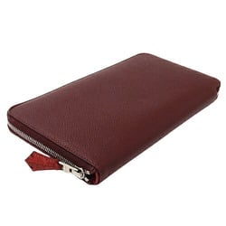 Hermes HERMES Wallet Women's Long Azap Silk In Classic Veau Epsom Bordeaux Wine Red Round T Engraved