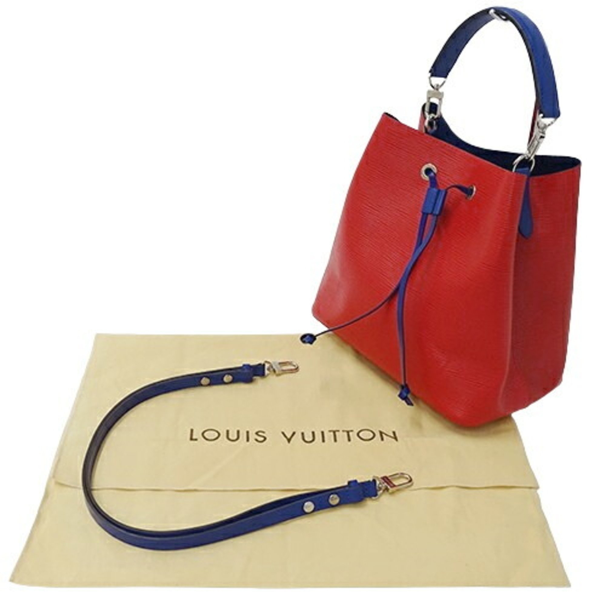 Louis Vuitton Epi Bag, Women's Handbag, Shoulder 2way, Neo Noe Coquelicot M54365, Red, Bucket Bag