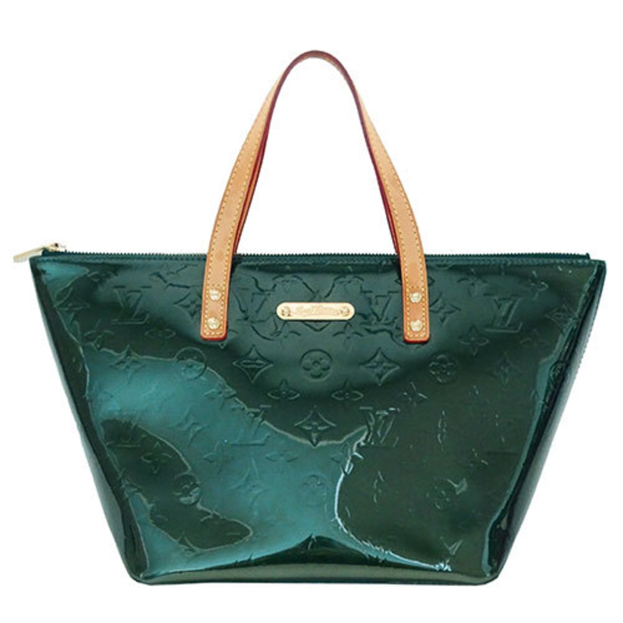 Louis Vuitton LOUIS VUITTON Bag Monogram Vernis Women's Tote Patent Leather Bellevue PM Blue Nuit Green M93671 Dark