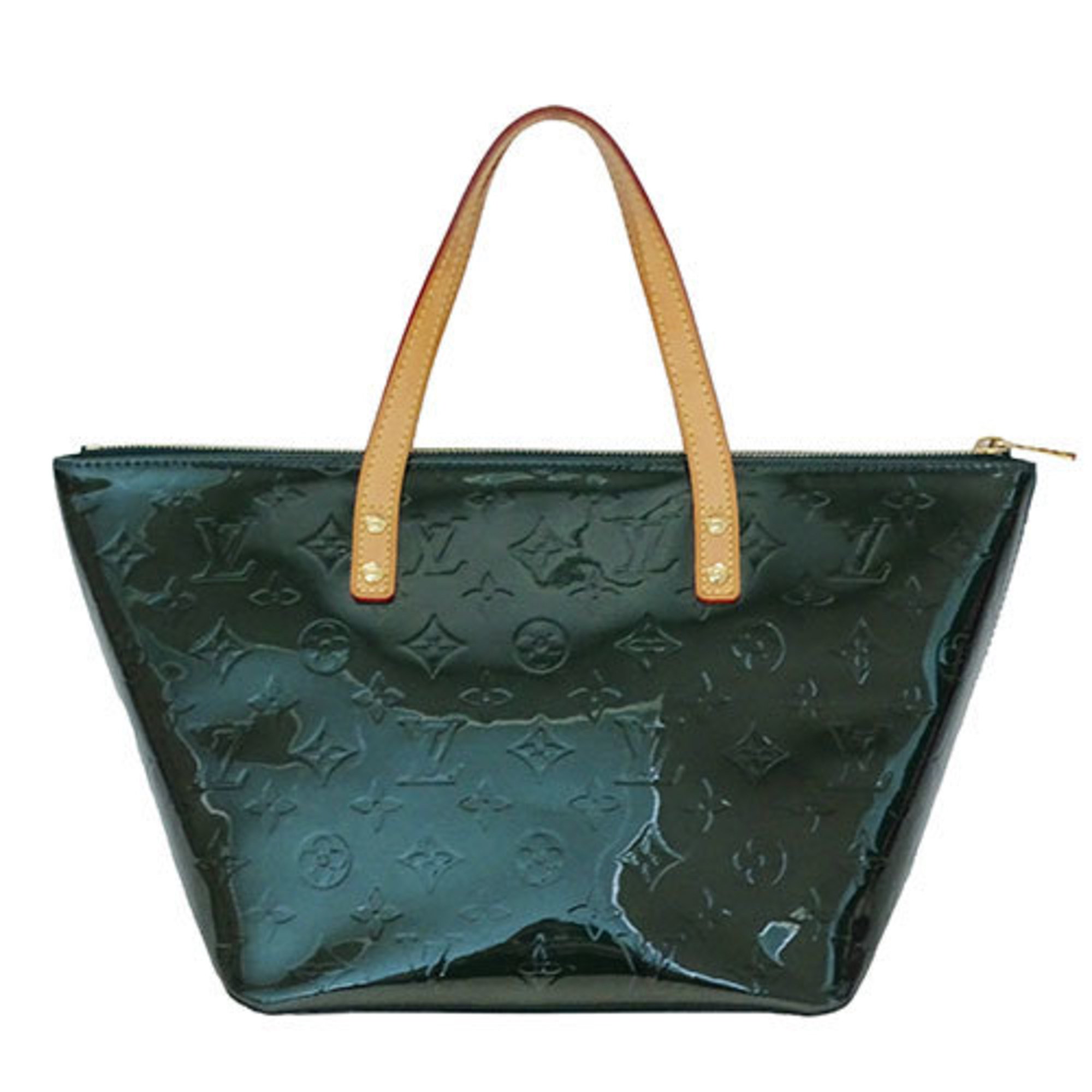 Louis Vuitton LOUIS VUITTON Bag Monogram Vernis Women's Tote Patent Leather Bellevue PM Blue Nuit Green M93671 Dark