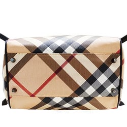 Burberry BURBERRY Bag Women's Tote Beige Check Pattern