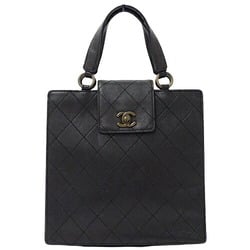 CHANEL Bag Matelasse Women's Handbag Leather Black