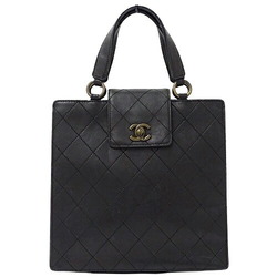 CHANEL Bag Matelasse Women's Handbag Leather Black