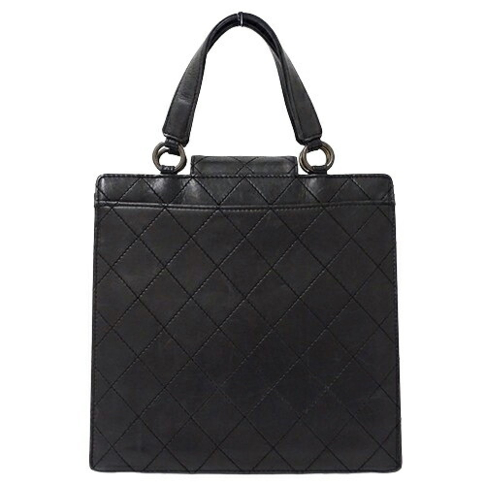 CHANEL Bag Matelasse Women's Handbag Leather Black