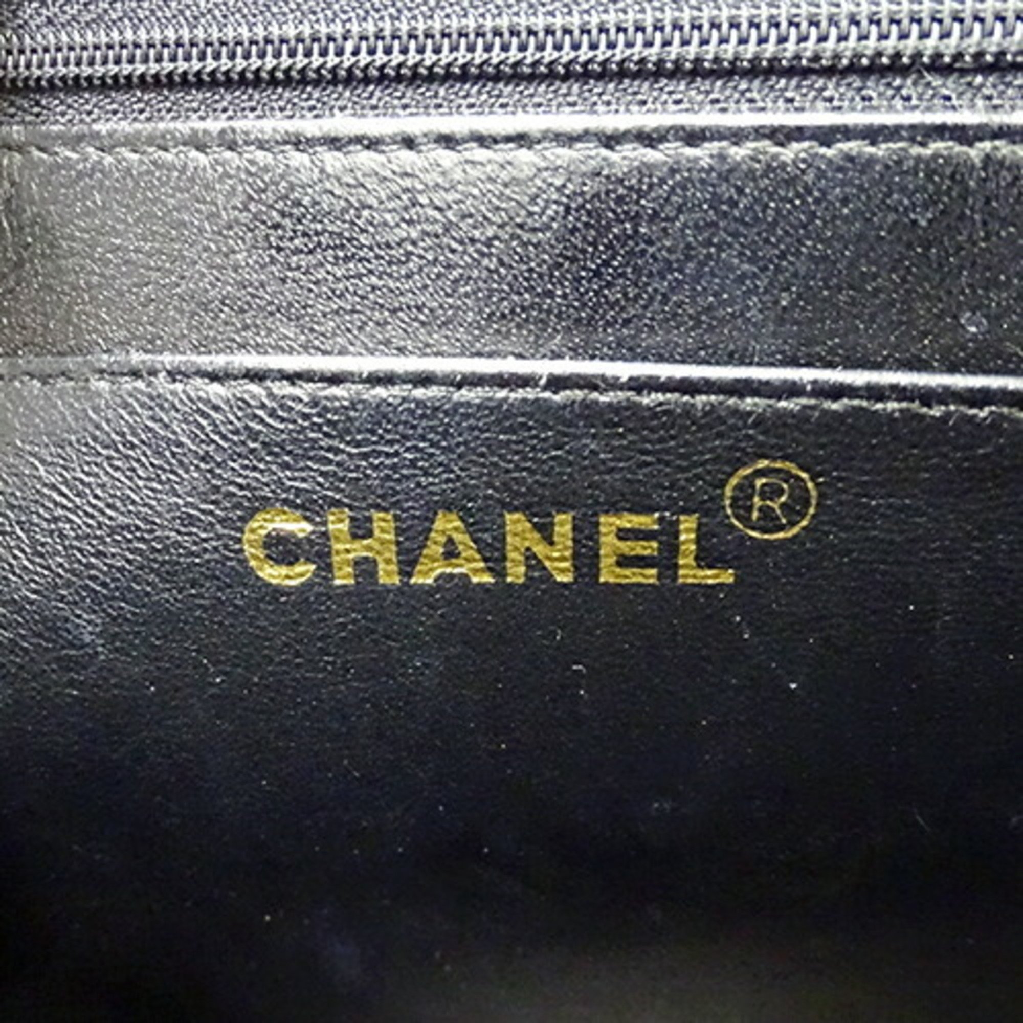 CHANEL Bag Matelasse Women's Handbag Leather Black