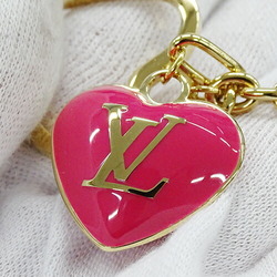 LOUIS VUITTON Charm Women's Keychain Bijoux Sac Cool Heart Gold Pink M65759