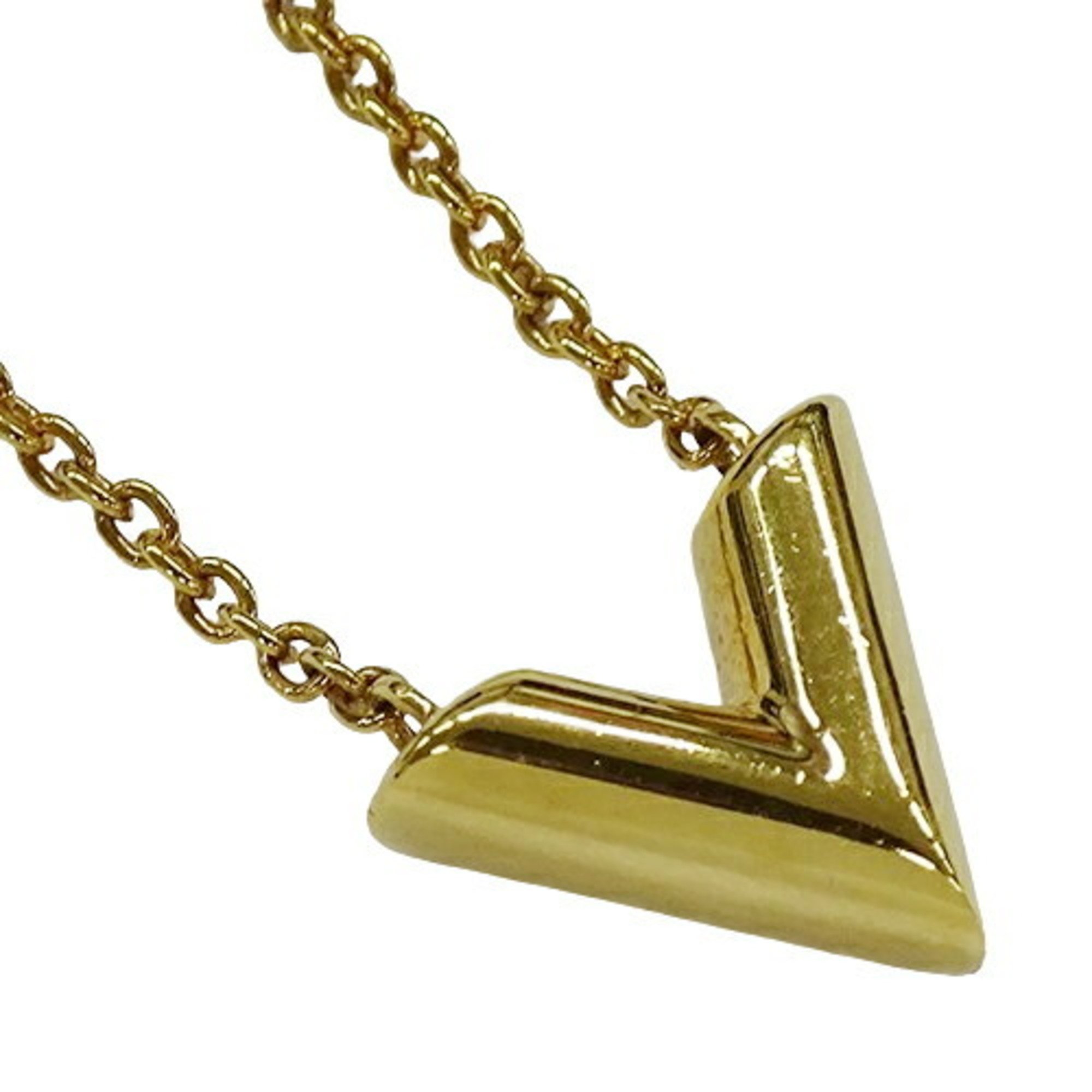 Louis Vuitton Essential V Gold Necklace for Women M61083 OB0199