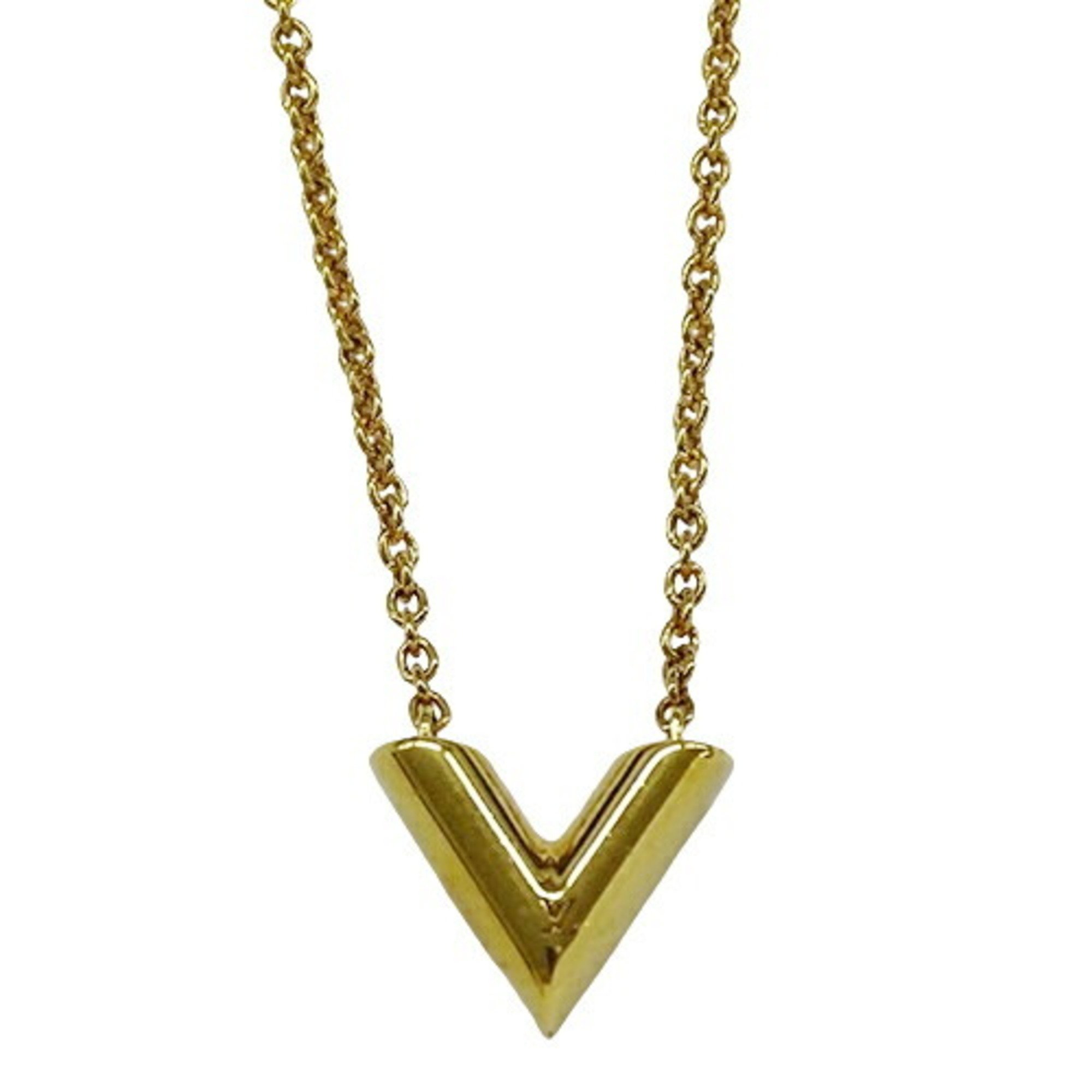 Louis Vuitton Essential V Gold Necklace for Women M61083 OB0199