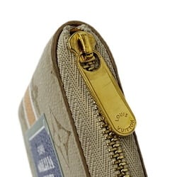 Louis Vuitton LOUIS VUITTON Wallet Monopanam Women's Coin Case Zipper Purse M82691 Beige Round