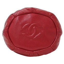 Chanel CHANEL Bag Matelasse Women's Shoulder Lambskin Red Chain Bucket