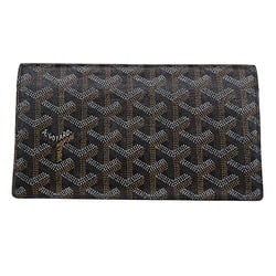 GOYARD Men's Wallet Long Bi-fold PVC Leather Richelieu Henry Bone Black