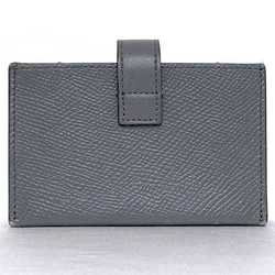 Celine card case accordion f-21339 grey holder leather CELINE ladies compact