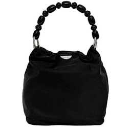 Christian Dior Handbag ec-21390 Black Maris Pearl Nylon Plastic Women's -