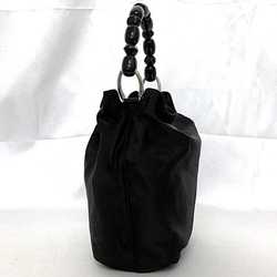 Christian Dior Handbag ec-21390 Black Maris Pearl Nylon Plastic Women's -