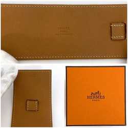 Hermes bracelet f-21358 camel brown bangle leather swift □P engraved HERMES H belt ladies accessories