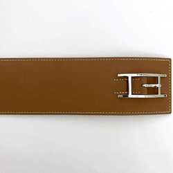 Hermes bracelet f-21358 camel brown bangle leather swift □P engraved HERMES H belt ladies accessories