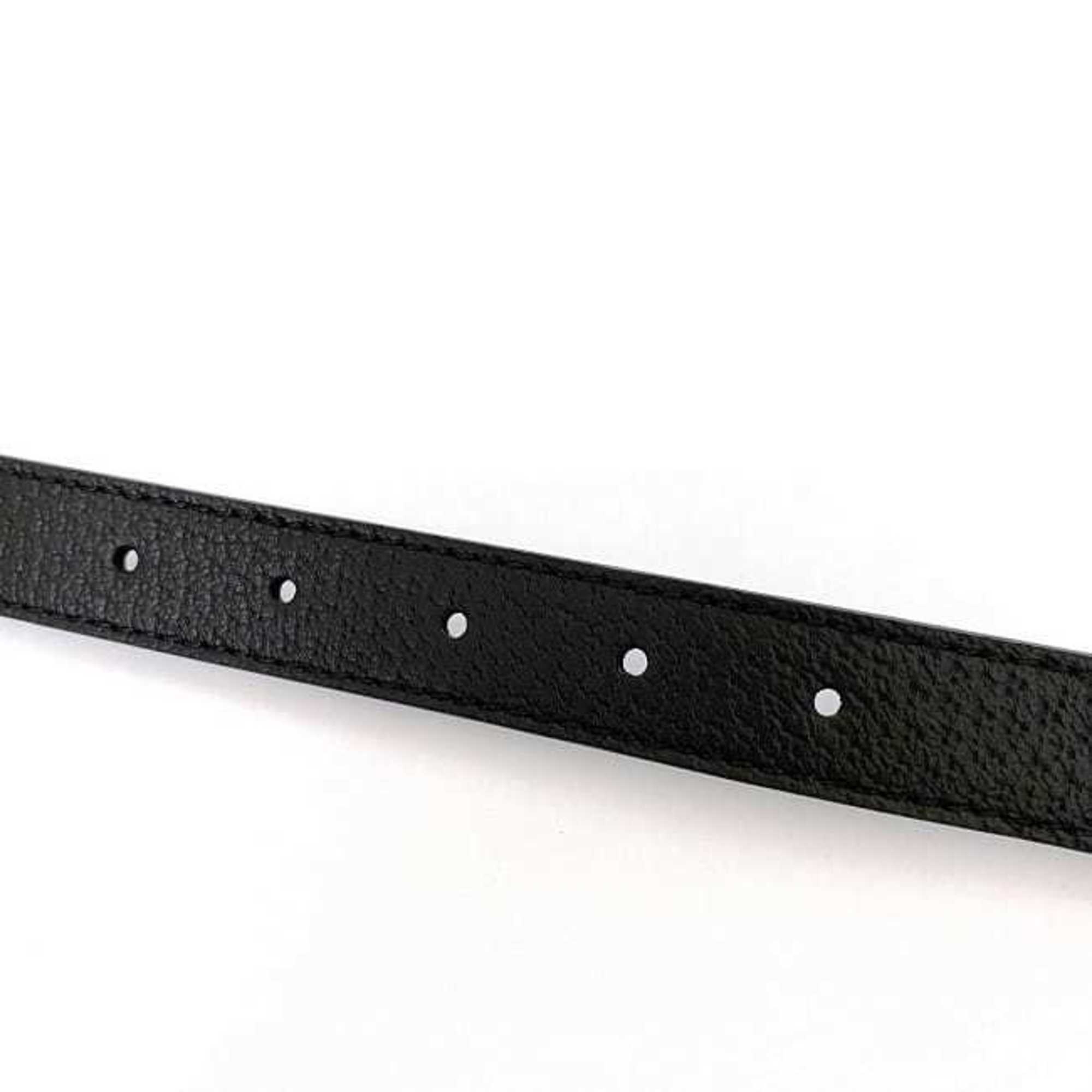 Gucci Collar ec-21388 Black Interlocking 692943 Small Dog Leather GUCCI Pet Lead Walking GG Supplies Adjustable Size