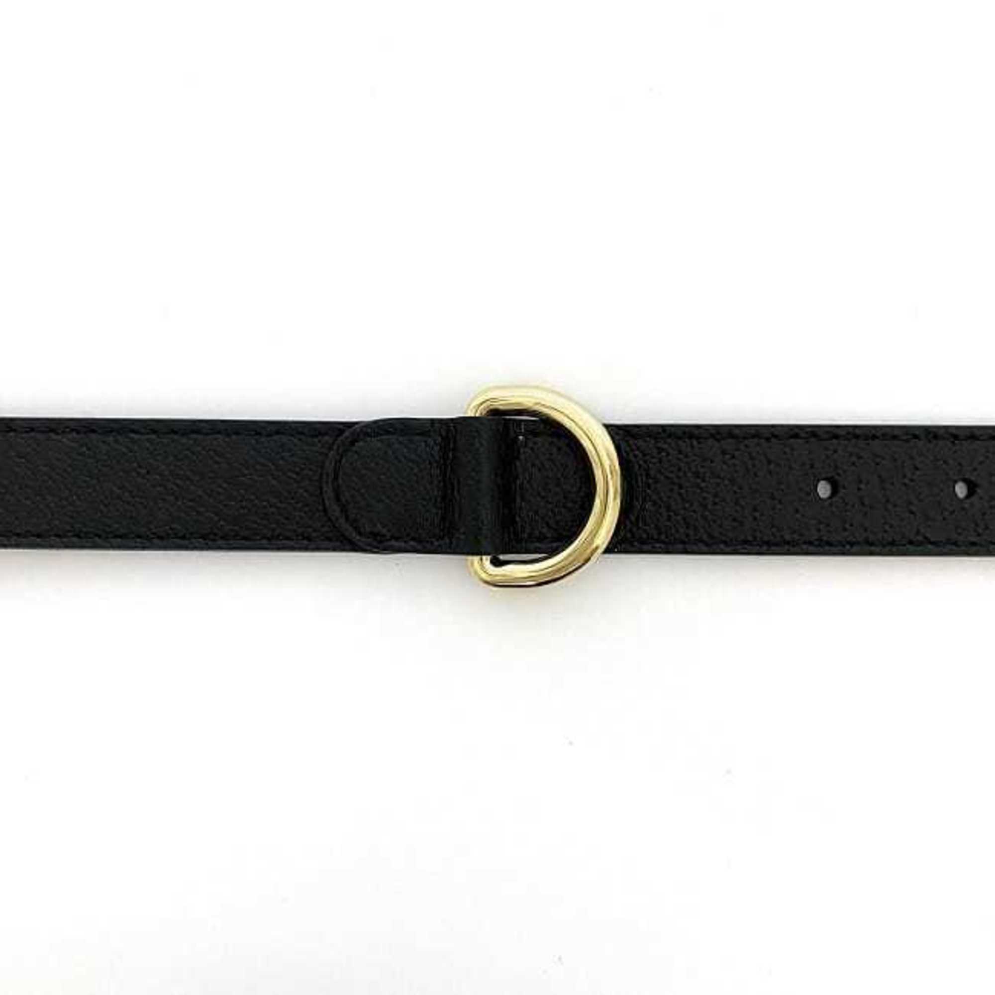 Gucci Collar ec-21388 Black Interlocking 692943 Small Dog Leather GUCCI Pet Lead Walking GG Supplies Adjustable Size