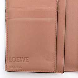 LOEWE Bi-fold Long Wallet Vertical Large f-21349 Orange Brown Anagram C660S40X01 Leather 061852 Grain Women's