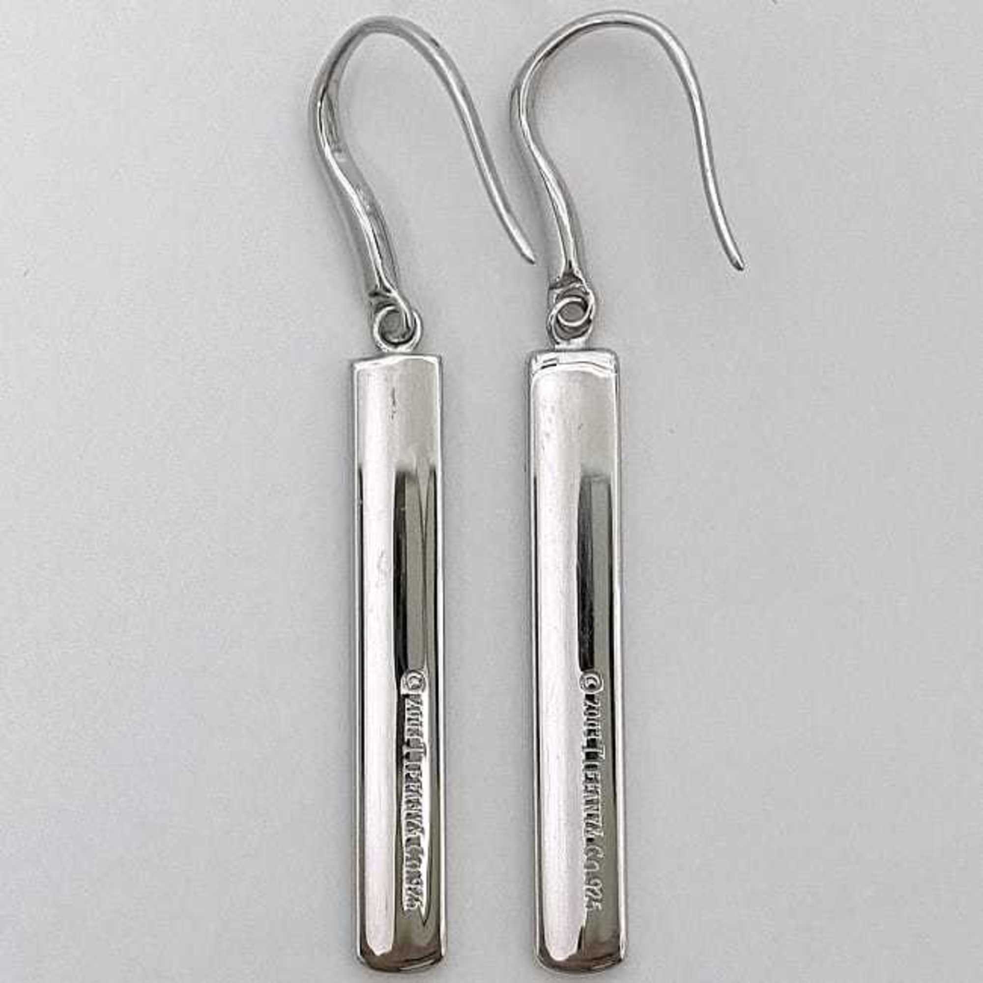 Tiffany Bar Earrings f-21315 Silver 1837 Ag 925 TIFFANY&Co. Swing Both Ears Women's Men's Polished