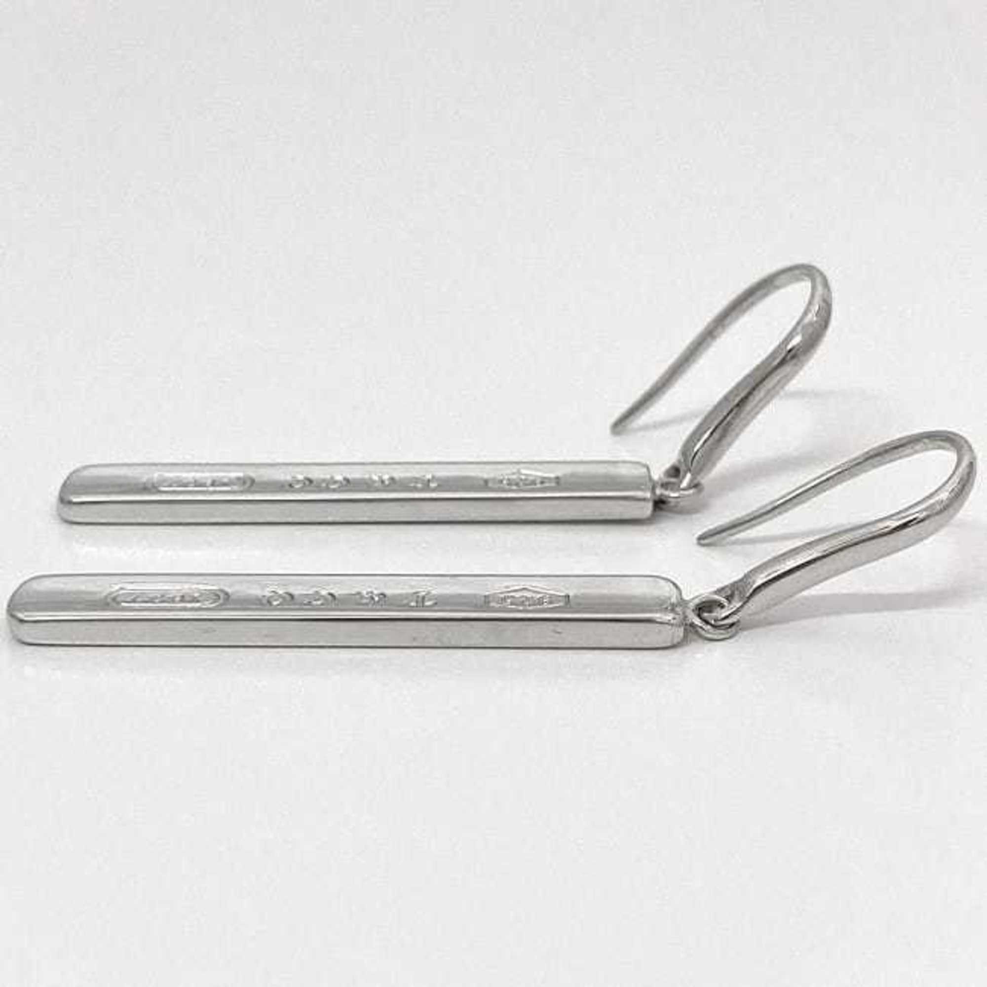 Tiffany Bar Earrings f-21315 Silver 1837 Ag 925 TIFFANY&Co. Swing Both Ears Women's Men's Polished