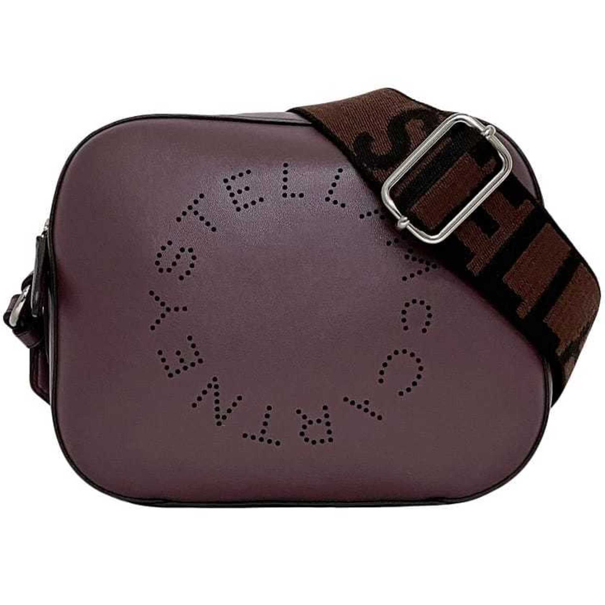 Stella McCartney Shoulder Bag f-21359 Purple 700266 W8542 Leather STELLA McCARTNEY Punched Strap Women's Compact