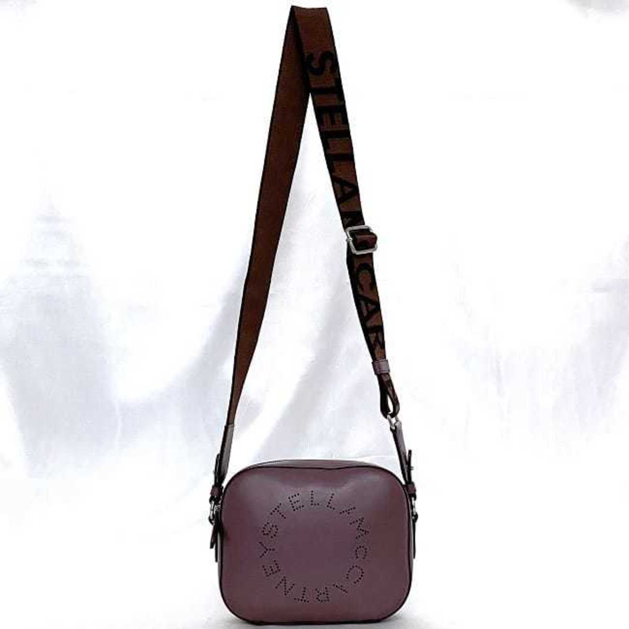 Stella McCartney Shoulder Bag f-21359 Purple 700266 W8542 Leather STELLA McCARTNEY Punched Strap Women's Compact