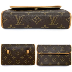 Louis Vuitton Belt Bag Pochette Florentine Monogram M51855 Waist Pouch S Size Tanned Leather FL0043 f-11883 LOUIS VUITTON Flap Women's Brown LV f-11833