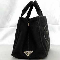 Prada tote bag f-21384 black canapa 1BG439 handbag canvas 58 PRADA print ladies