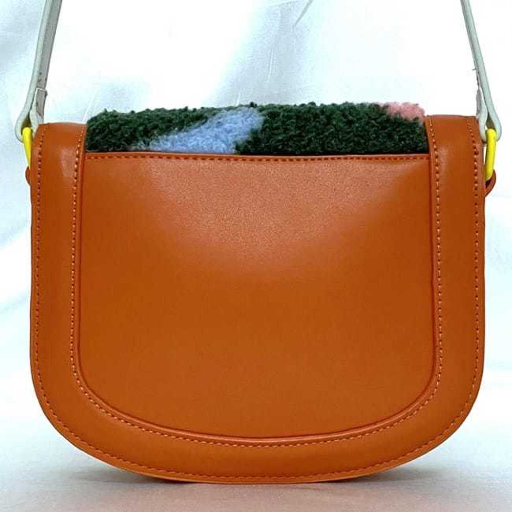 Stella McCartney shoulder bag ec-21363 orange multicolor kids leather STELLA McCARTNEY flap fluffy for