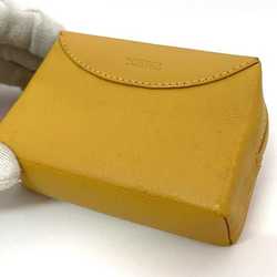 LOEWE coin case ec-21347 yellow leather L23 purse ladies compact coins