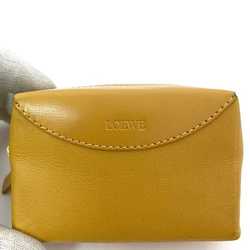 LOEWE coin case ec-21347 yellow leather L23 purse ladies compact coins