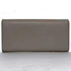 Celine Bi-fold Long Wallet Large Flap ec-21398 Gray Greige 10B563BEL.10BL Leather CELINE Grain Women's