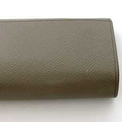 Celine Bi-fold Long Wallet Large Flap ec-21398 Gray Greige 10B563BEL.10BL Leather CELINE Grain Women's