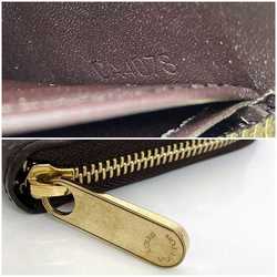 Louis Vuitton Round Long Wallet Zippy f-21341 Bordeaux Amaranth Monogram Vernis M93522 Patent Leather C078 LOUIS VUITTON Brown Enamel