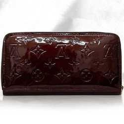 Louis Vuitton Round Long Wallet Zippy f-21341 Bordeaux Amaranth Monogram Vernis M93522 Patent Leather C078 LOUIS VUITTON Brown Enamel