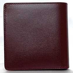 Cartier Bi-fold Wallet ec-21395 Bordeaux Must L3000165 Leather Grain Compact Men's Women's